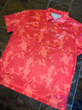 Mens Orange Camo Polo Shirt