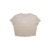 Women's Beige Crop Top & Bottoms