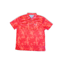 Mens Orange Camo Polo Shirt